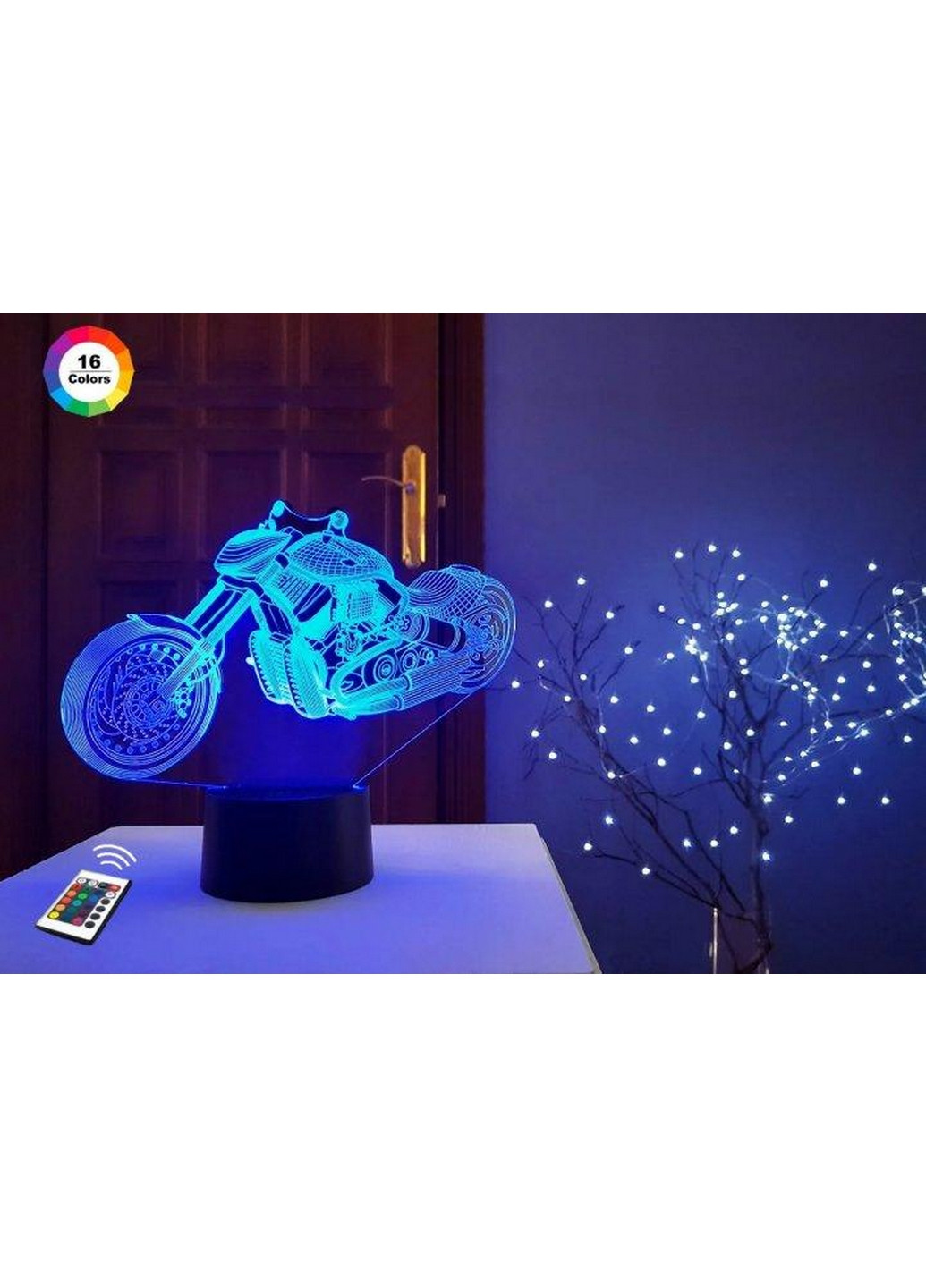 Нічник-світильник 3D "Мотоцикл 9" 20х24 см 3DTOYSLAMP (266418889)