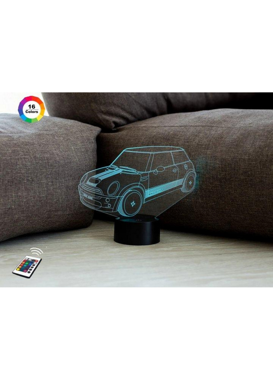 Ночник-светильник 3D "Автомобиль 37" 25х15 см 3DTOYSLAMP (266419004)
