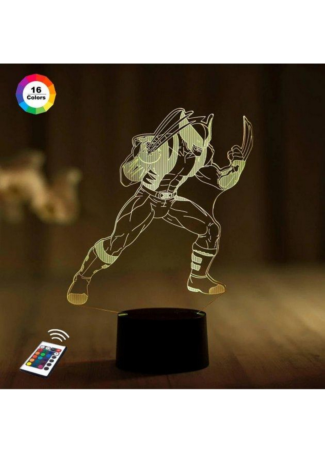 Ночник-светильник 3D "Росомаха" 25х15 см 3DTOYSLAMP (266418895)