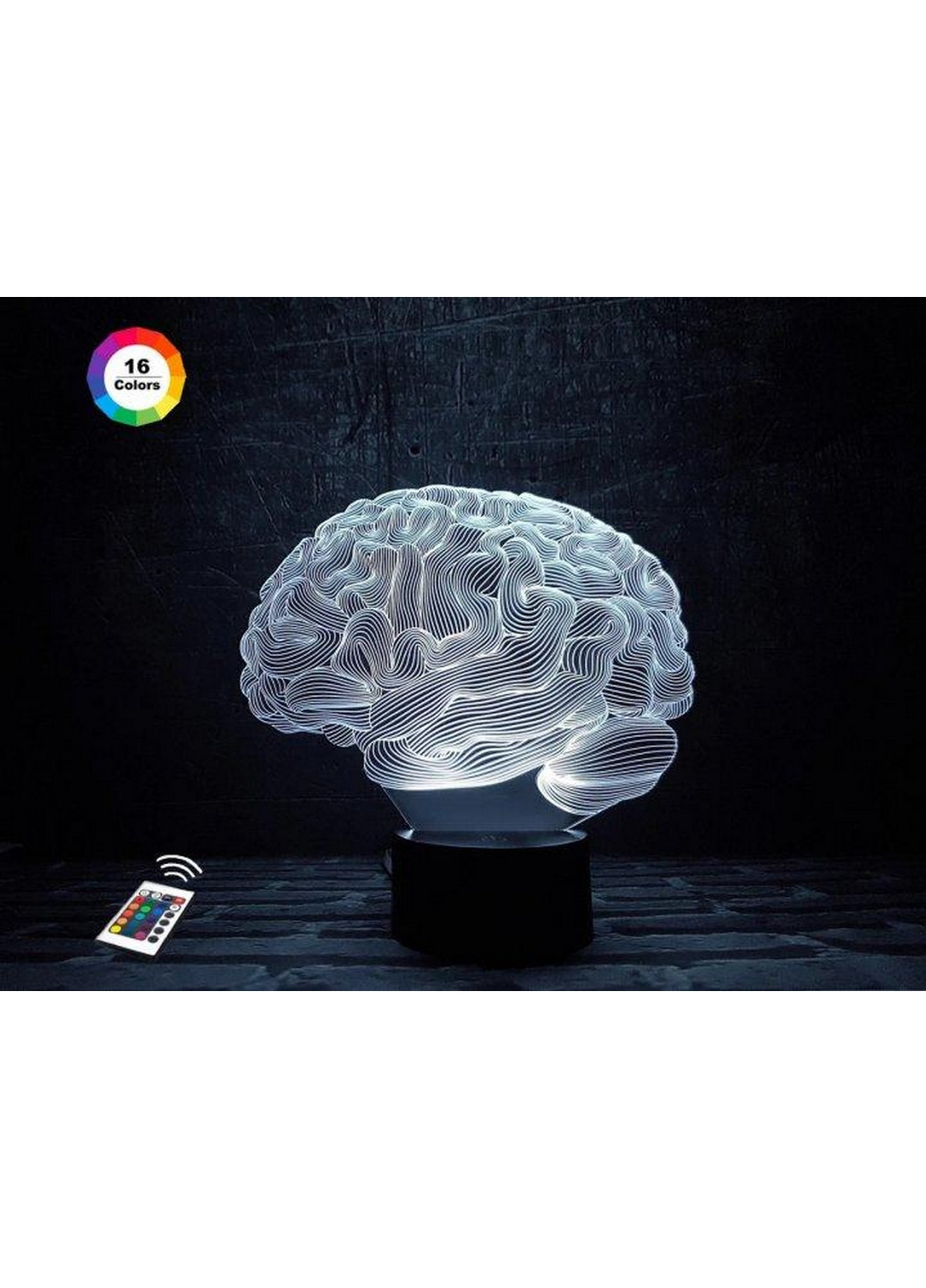 Нічник-світильник 3D "Мозок" 20х21 см 3DTOYSLAMP (266418365)