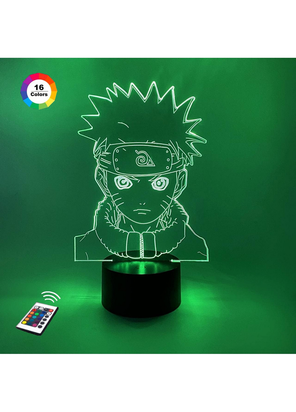 Ночник-светильник 3D "Наруто 3" 24х14 см 3DTOYSLAMP (266418481)