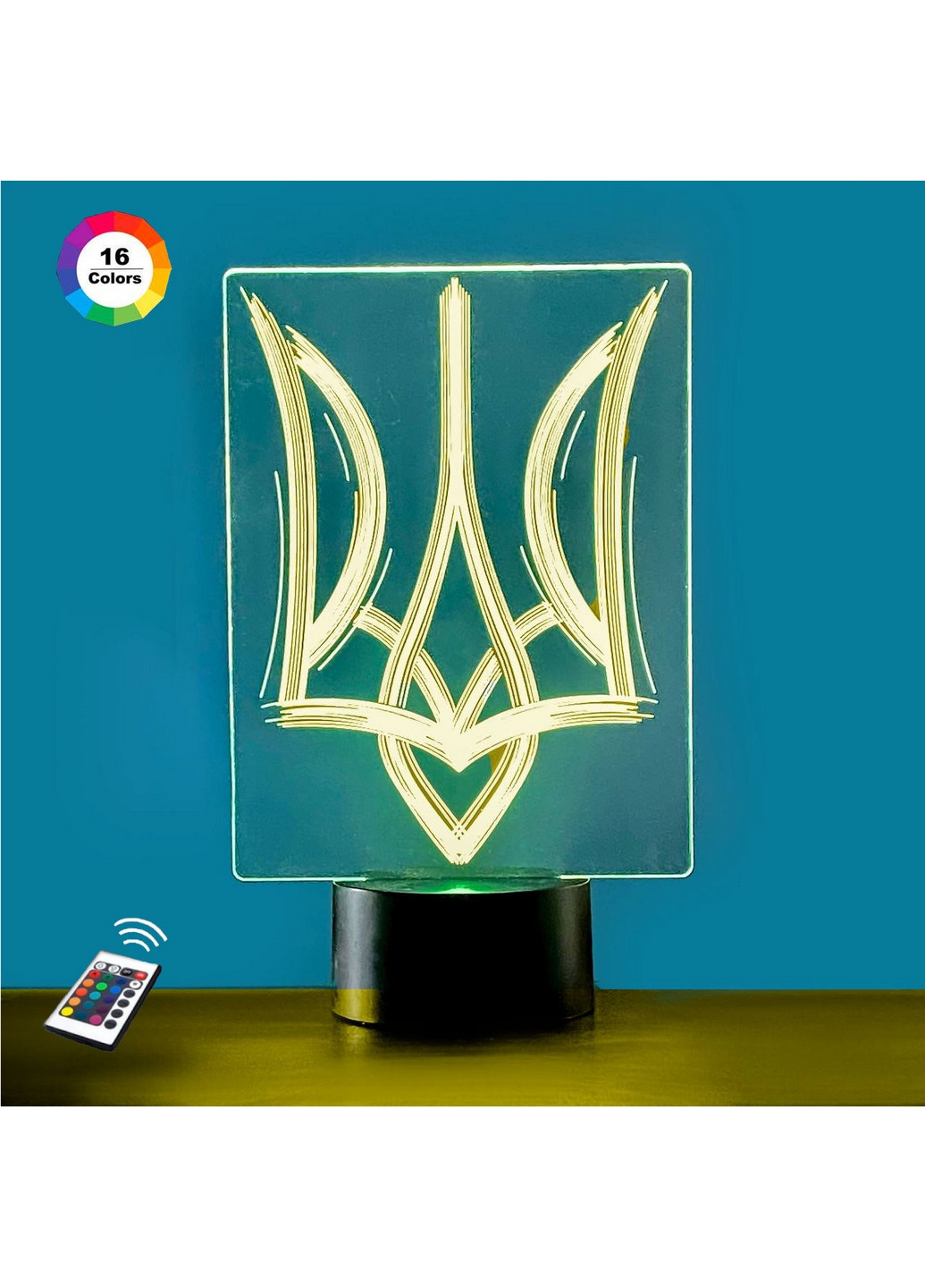 Нічник-світильник 3D "Герб України" 23х15 см 3DTOYSLAMP (266418218)