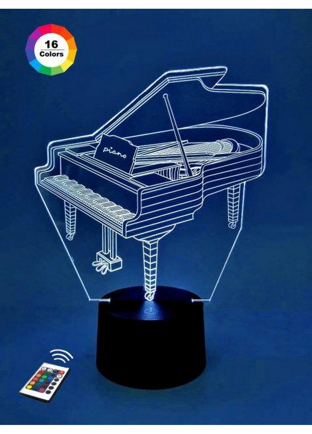 Ночник-светильник 3D "Рояль" 23х18 см 3DTOYSLAMP (266418697)