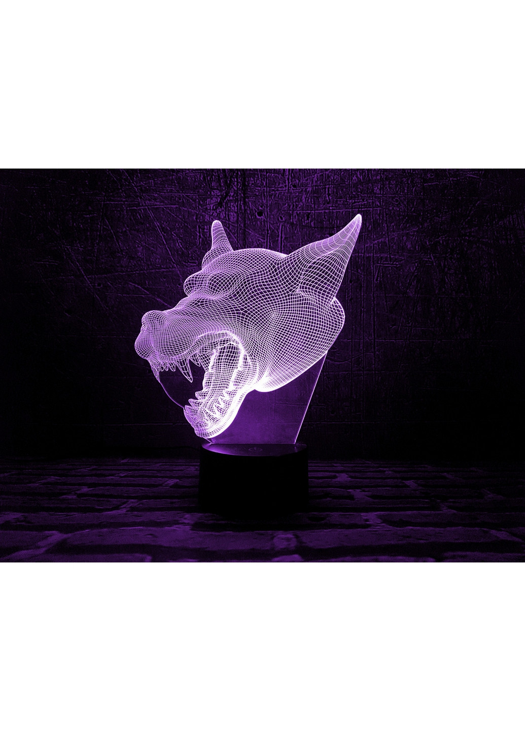 Сменная картинка для ночника-светильника 3D "Волк 3" 3DTOYSLAMP (266418635)