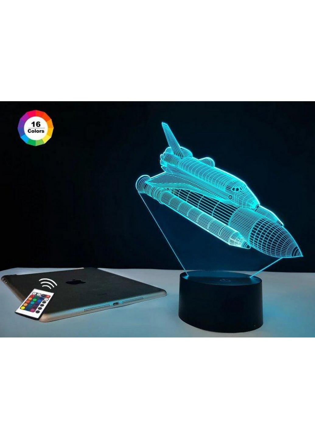 Нічник-світильник 3D "Шатл" 21х19 см 3DTOYSLAMP (266419309)