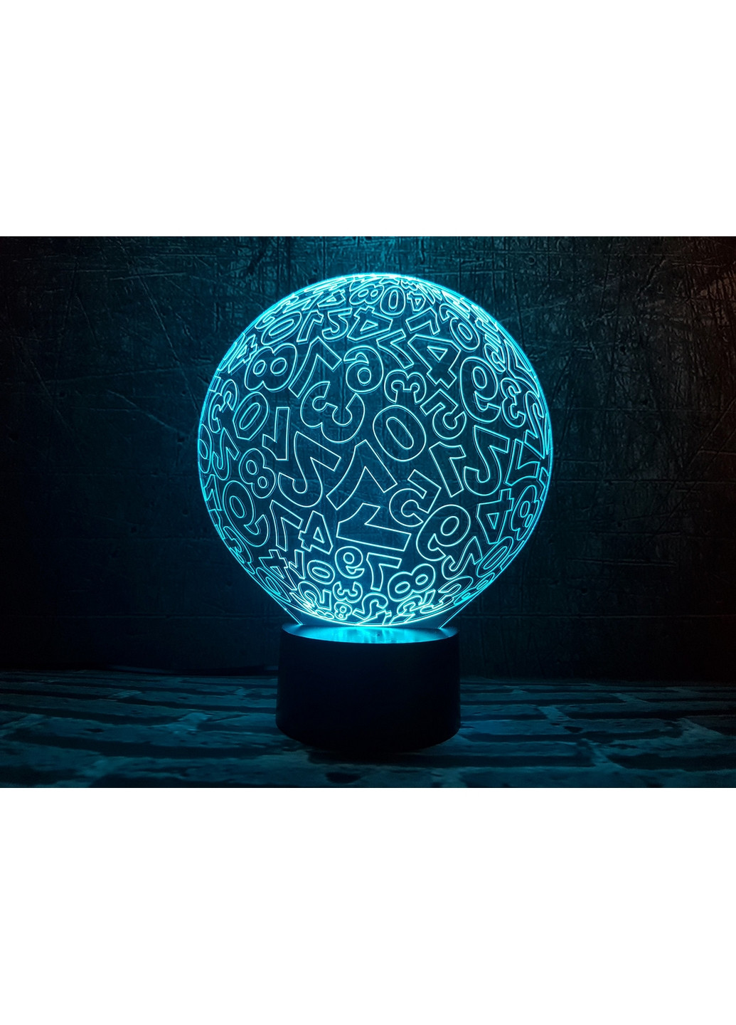 Нічник-світильник 3D "Цифри" 22х17 см 3DTOYSLAMP (266418314)