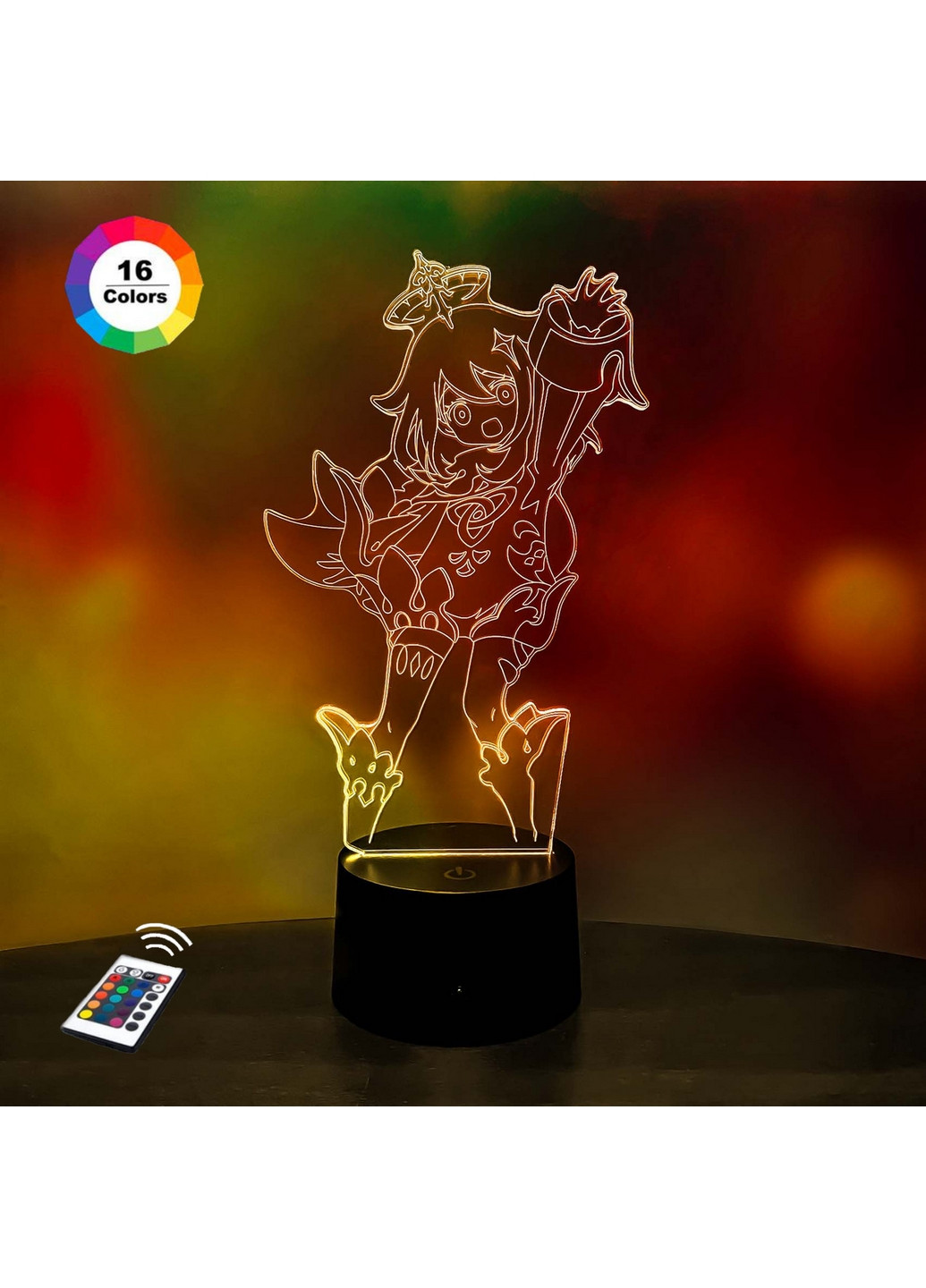 Ночник-светильник 3D GENSHIN IMPACT "Паймон" 26х14 см 3DTOYSLAMP (266418660)