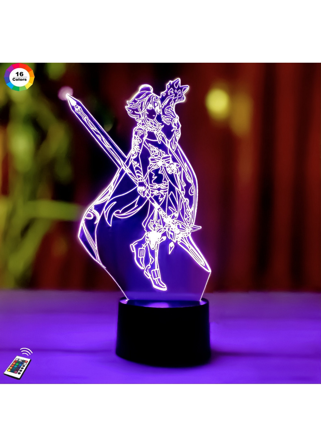 Ночник-светильник 3D GENSHIN IMPACT "Сяо" 26х11 см 3DTOYSLAMP (266418626)