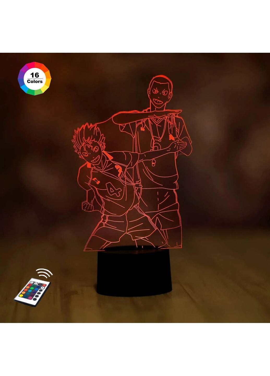 Ночник-светильник 3D "Нишиноя Юу и Танока Рюноска" 24х15 см 3DTOYSLAMP (266418186)