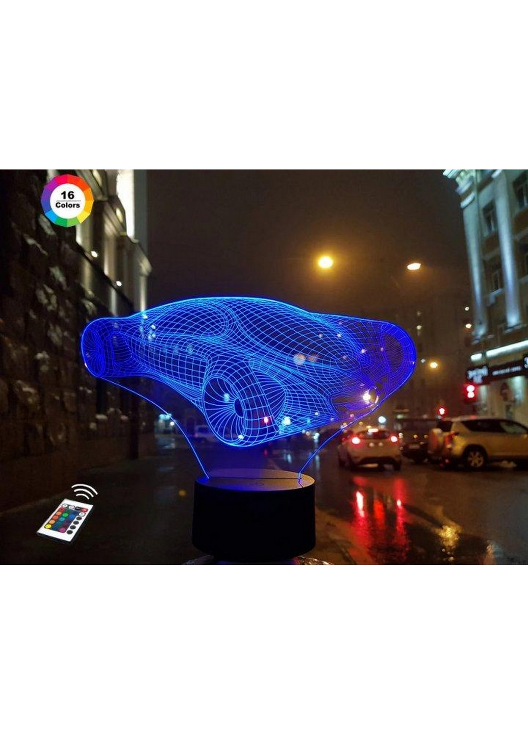 Ночник-светильник 3D "Автомобиль 7" 18х24 см 3DTOYSLAMP (266418681)