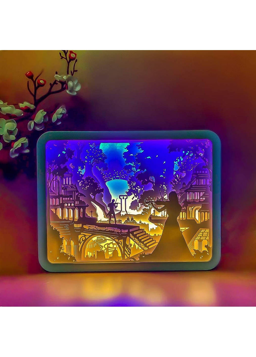 3D настільна картина-нічник "Музлик любові" 21х16 см 3DTOYSLAMP (266418831)