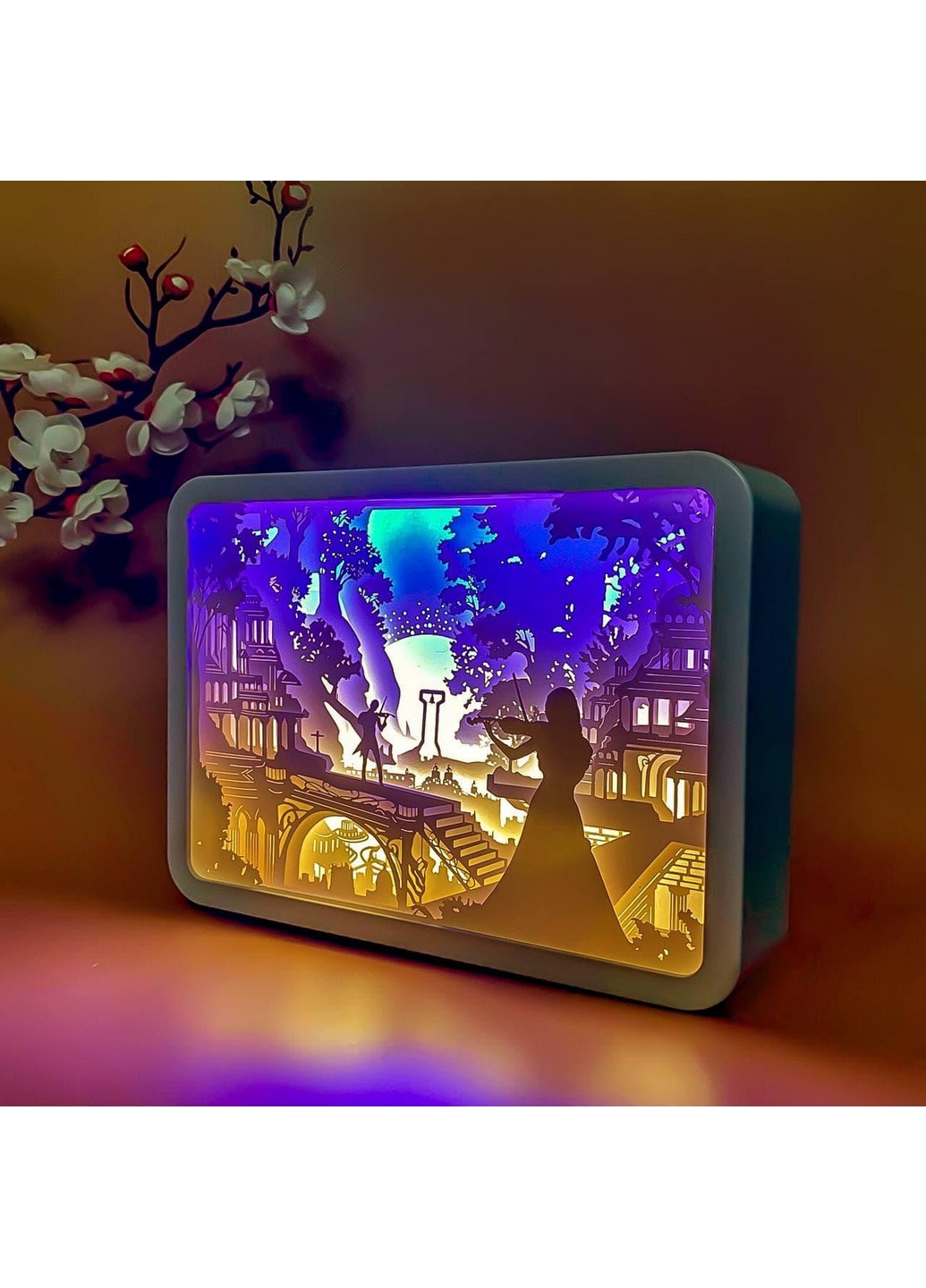 3D настільна картина-нічник "Музлик любові" 21х16 см 3DTOYSLAMP (266418831)