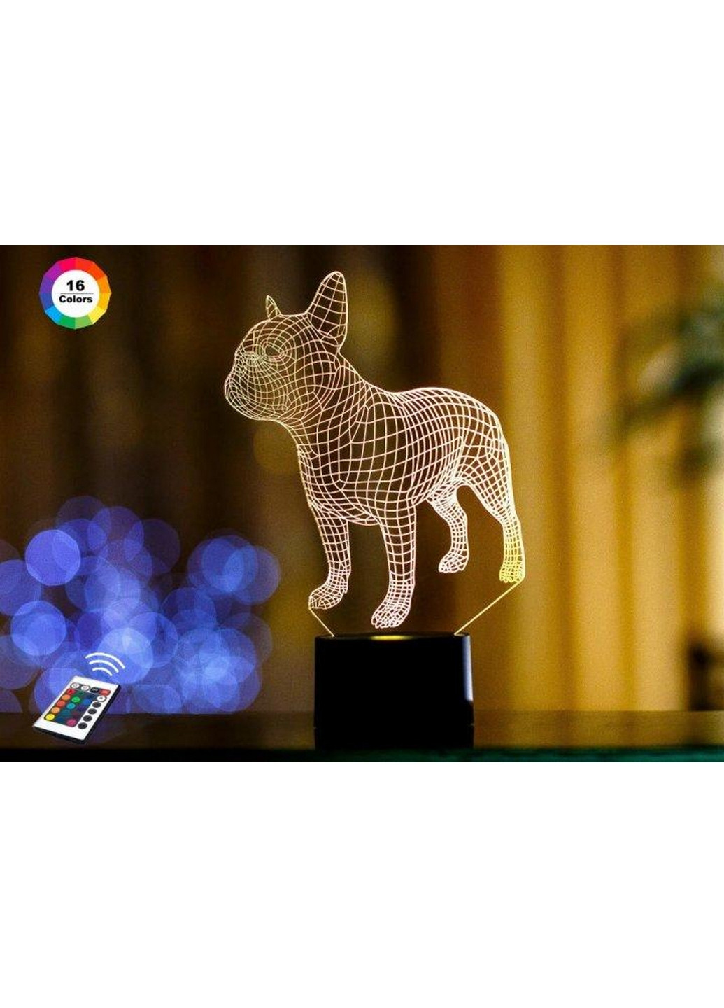 Ночник-светильник 3D "Французский бульдог" 25х16 см 3DTOYSLAMP (266418279)