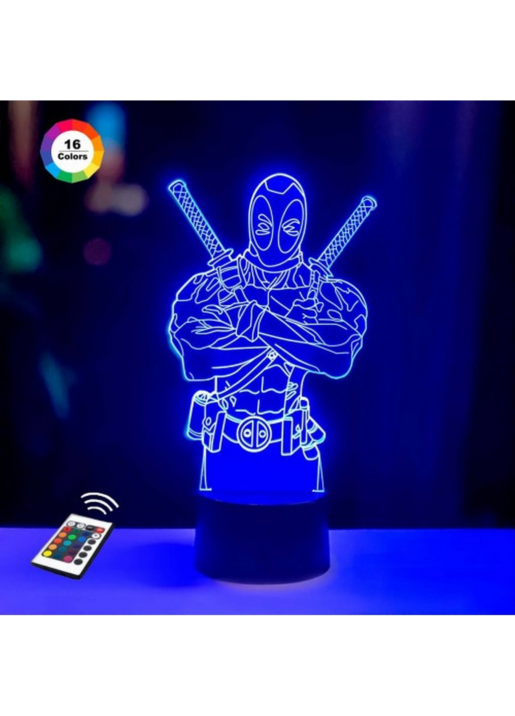 Ночник-светильник 3D "Дэдпул 5" 14х26 см 3DTOYSLAMP (266418456)