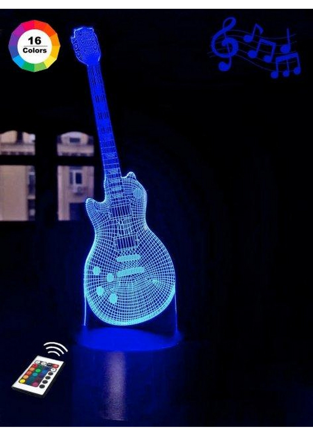 Нічник-світильник 3D "Гітара 4" 27х10 см 3DTOYSLAMP (266418350)