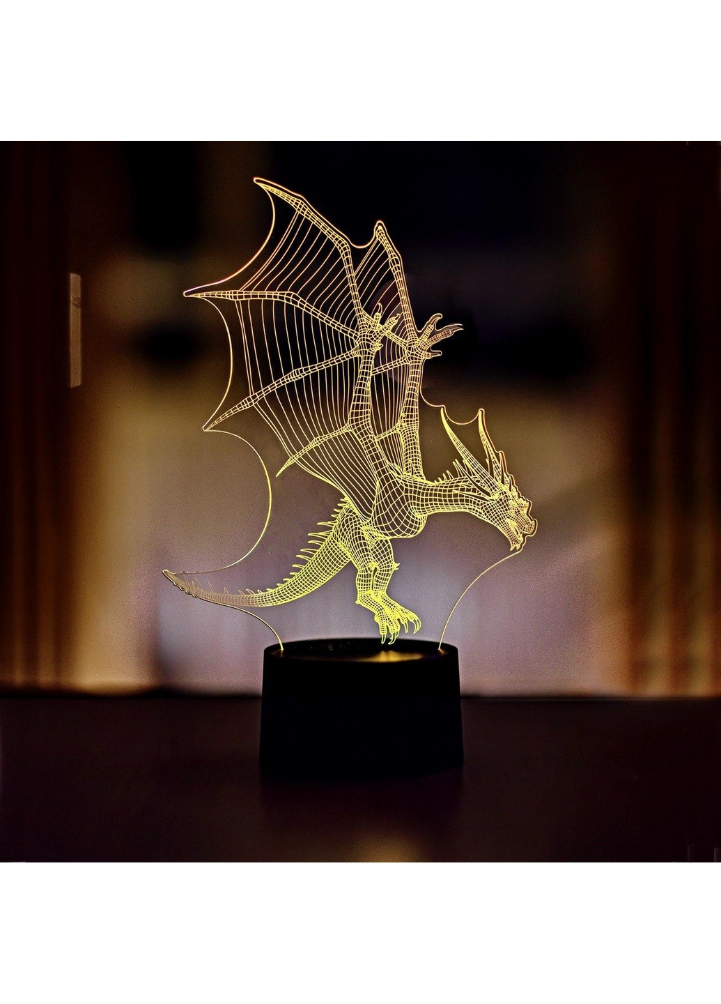 Нічник-світильник 3D "Дракон" 26х16 см 3DTOYSLAMP (266418806)