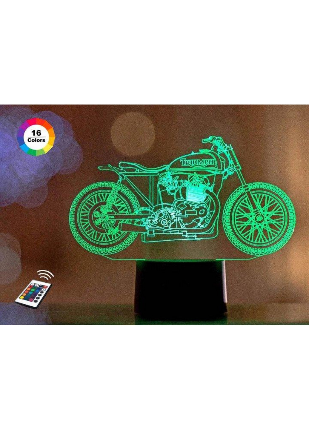 Ночник-светильник 3D "Мотоцикл 10" 16х21 см 3DTOYSLAMP (266419000)