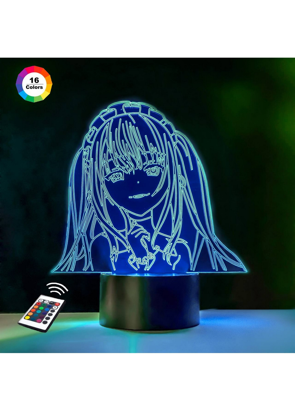 Ночник-светильник 3D "Куруми Тикисаки" 18х18 см 3DTOYSLAMP (266419138)