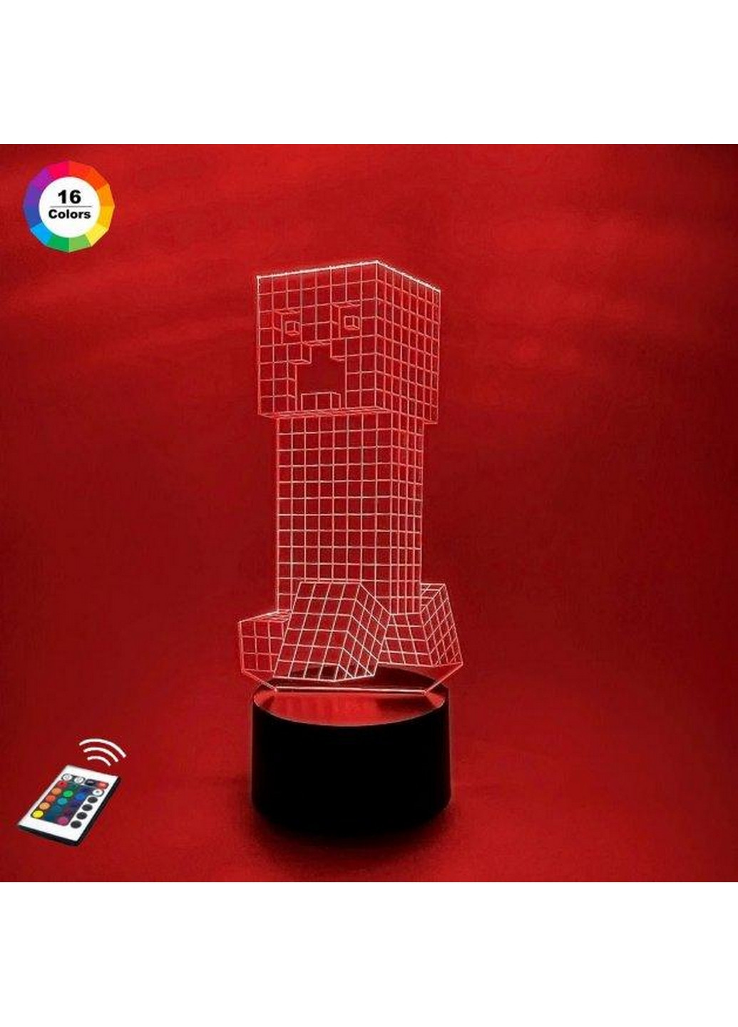 Нічник-світильник 3D "Кріпер" 24х10 см 3DTOYSLAMP (266418584)