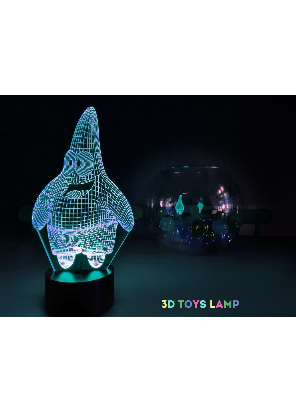 Ночник-светильник 3D "Патрик" 26х13 см 3DTOYSLAMP (266418437)