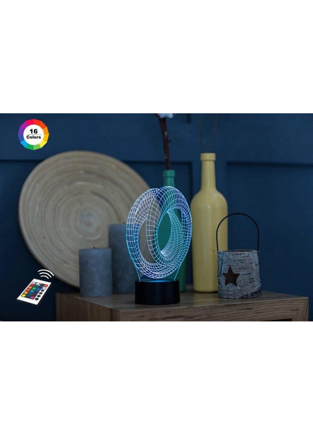 Ночник-светильник 3D "Лента Мебиуса 3" 23х13 см 3DTOYSLAMP (266418543)