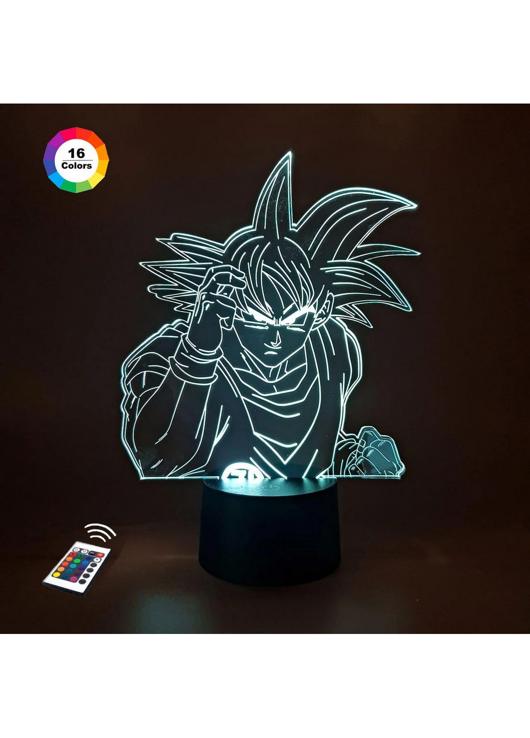 Нічник-світильник 3D "Гоку Вегета" 25х19 см 3DTOYSLAMP (266418675)