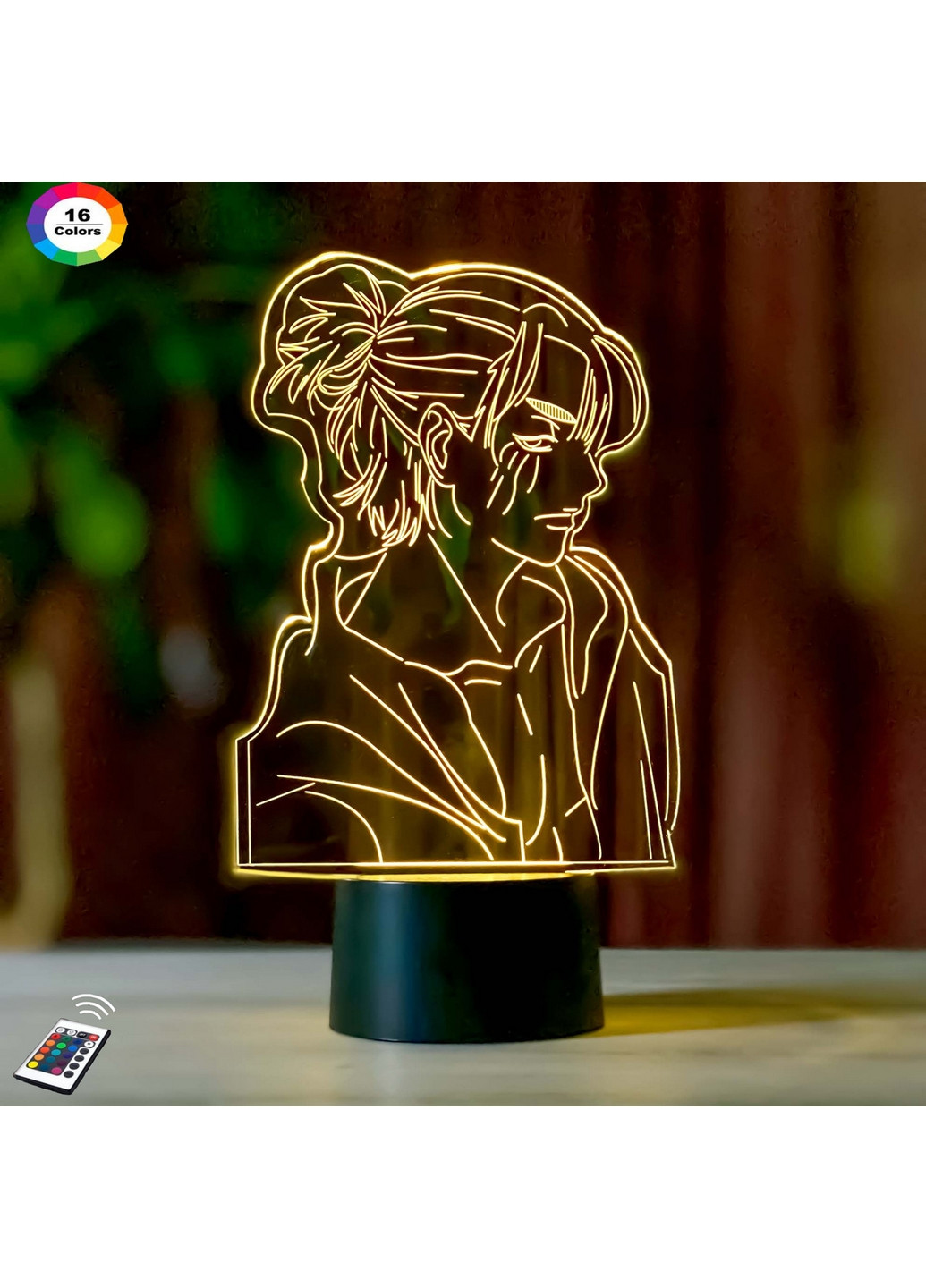 Нічник-світильник 3D "Ерен Йегер 4" 25х14 см 3DTOYSLAMP (266419167)