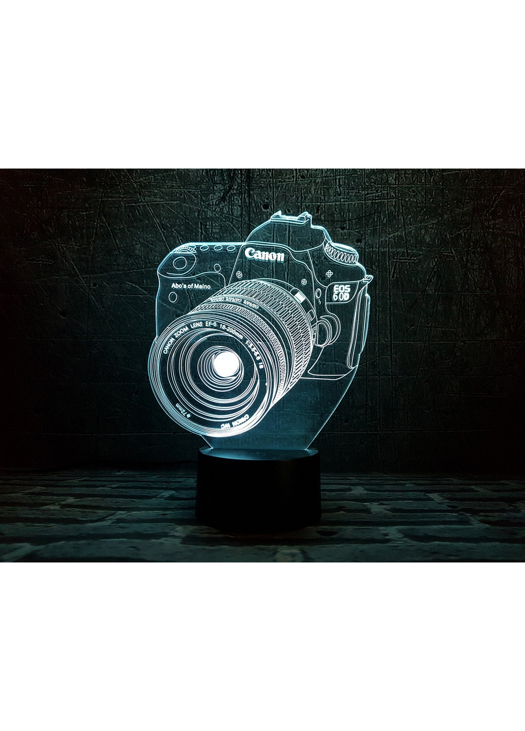 Нічник-світильник 3D "Фотоапарат" 22х17 см 3DTOYSLAMP (266418390)
