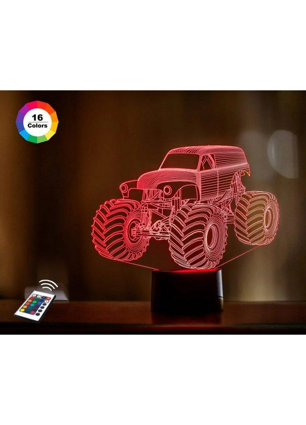 Ночник-светильник 3D "Автомобиль 38" 20х23 см 3DTOYSLAMP (266419104)