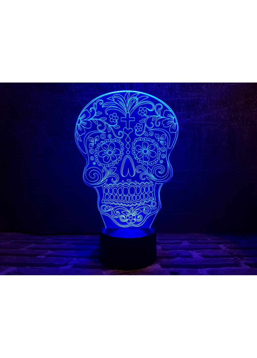 Ночник-светильник 3D "Череп 2" 25х16 см 3DTOYSLAMP (266419295)