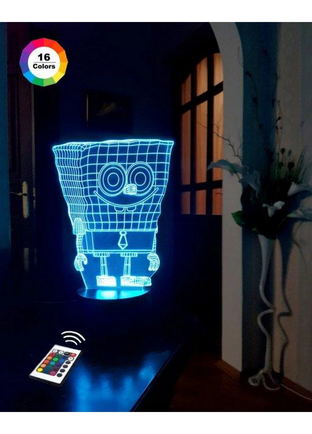 Нічник-світильник 3D "Спанч Боб" 22х14 см 3DTOYSLAMP (266418291)