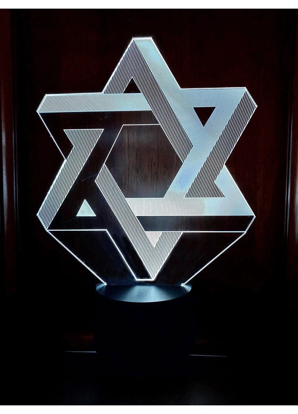 Змінна картинка для нічника-світильника 3D "Зірка Давида" 3DTOYSLAMP (266419038)