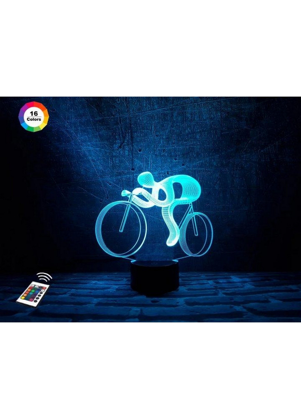 Ночник-светильник 3D "Велосипед 2" 25х16 см 3DTOYSLAMP (266418742)