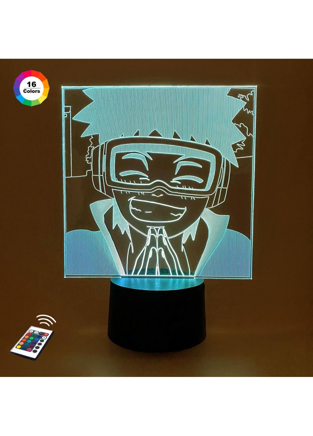 Нічник-світильник 3D "Учіха Оббите" 25х14 см 3DTOYSLAMP (266419611)