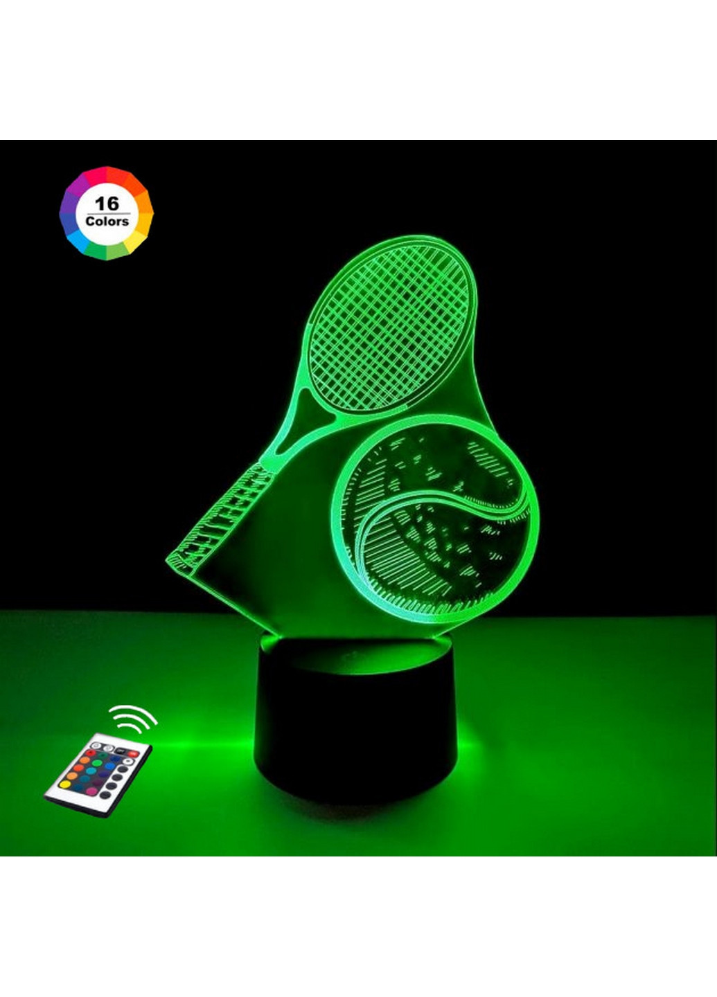 Ночник-светильник 3D "Теннис" 22х16 см 3DTOYSLAMP (266419701)