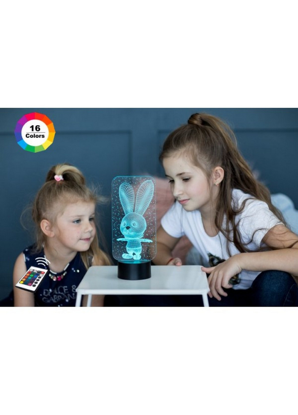 Нічник-світильник 3D "Зайчик" 25х15 см 3DTOYSLAMP (266419607)