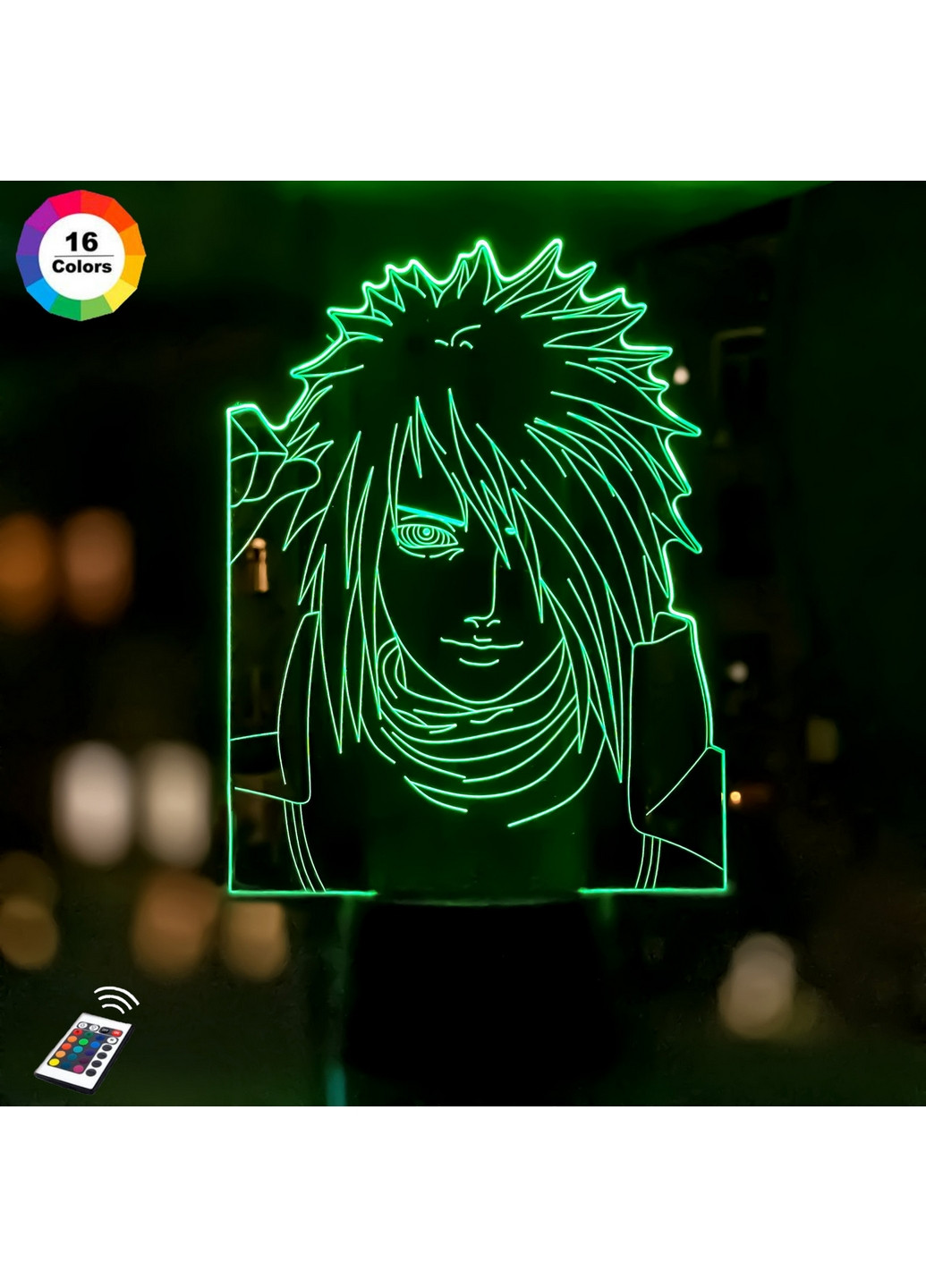 Нічник-світильник 3D "Мадара Учіха 2" 26х15 см 3DTOYSLAMP (266420360)