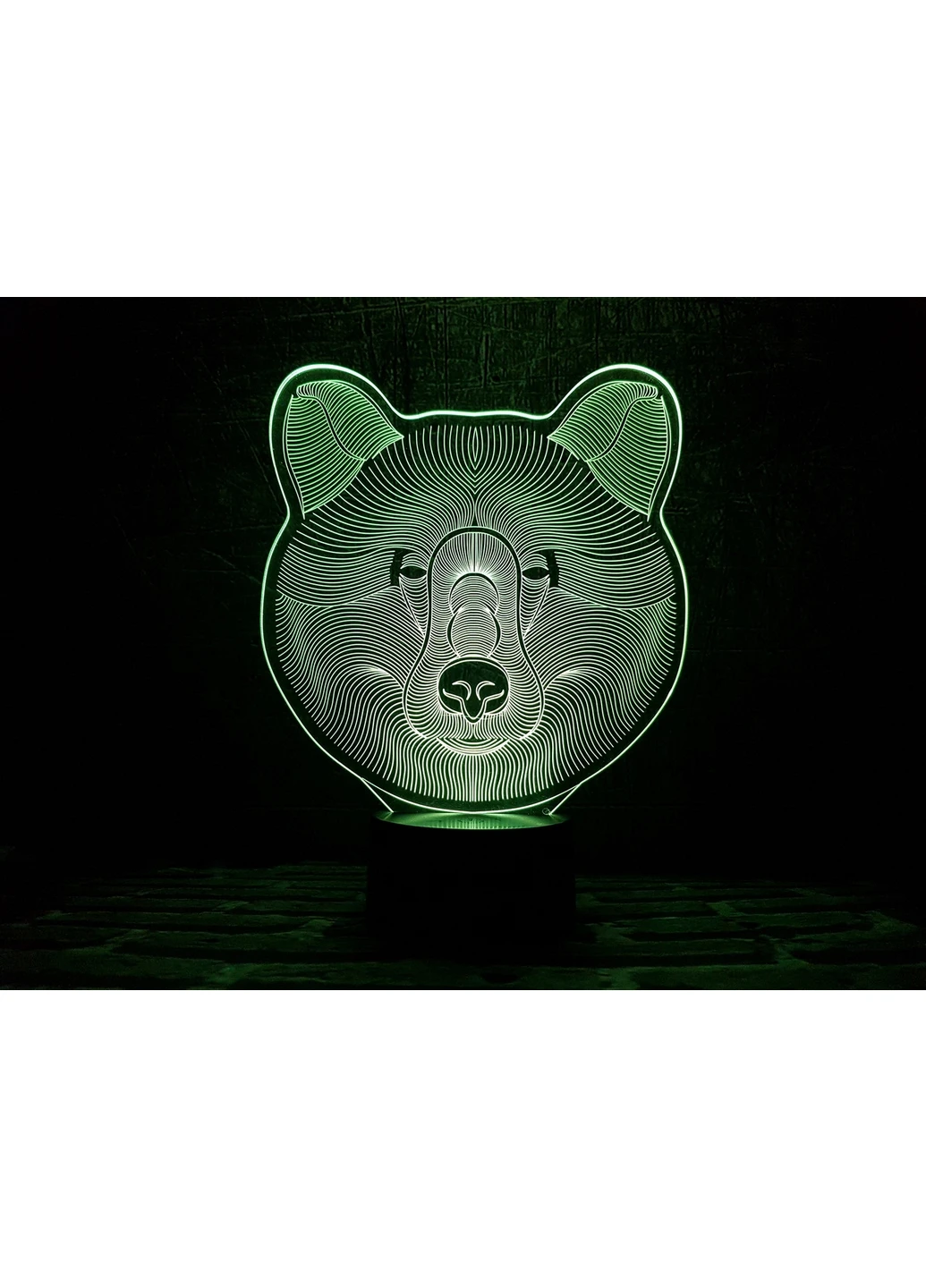 Змінна картинка для нічника-світильника 3D "Ведмідь" 3DTOYSLAMP (266420353)