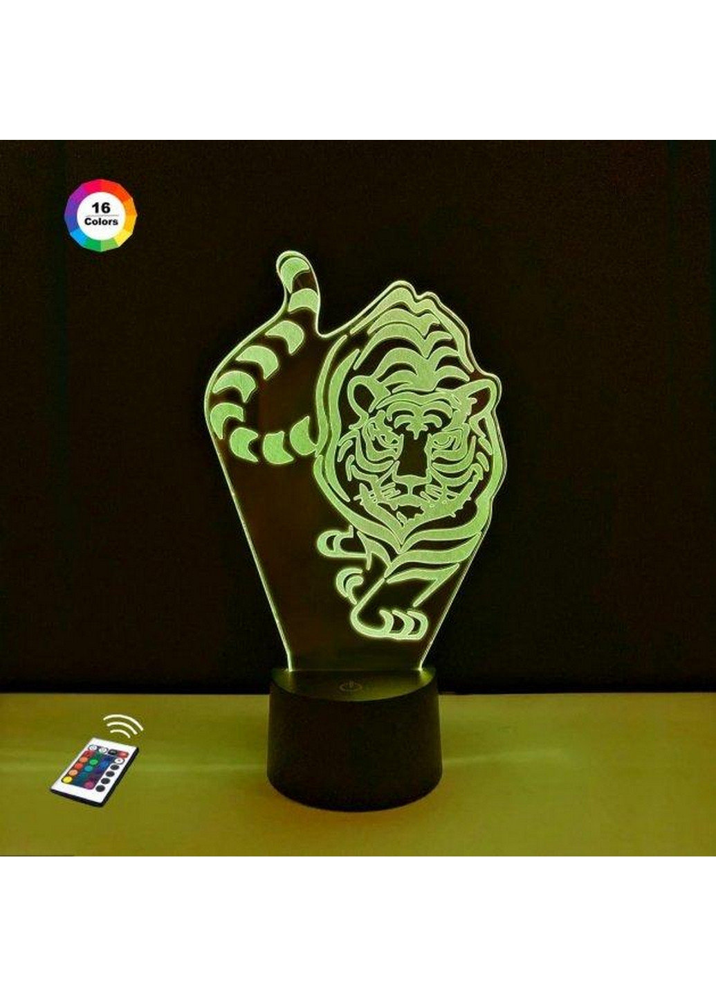 Нічник-світильник 3D "Тигр 2" 25х15 см 3DTOYSLAMP (266419815)