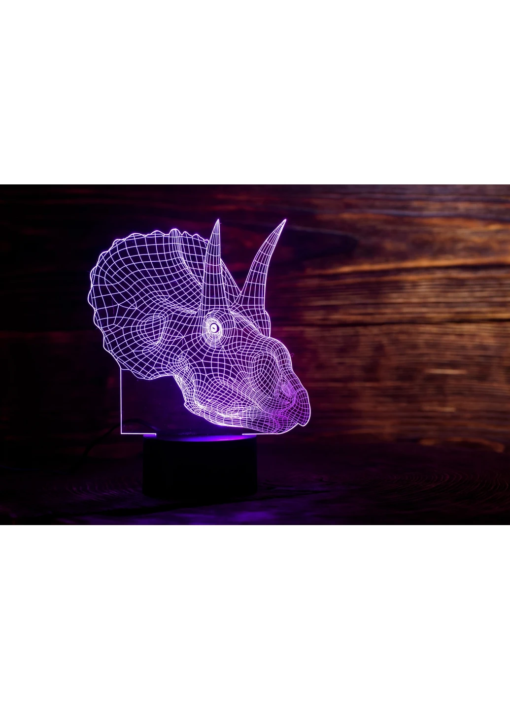 Змінна картинка для нічника-світильника 3D "Трицераптор" 3DTOYSLAMP (266420042)