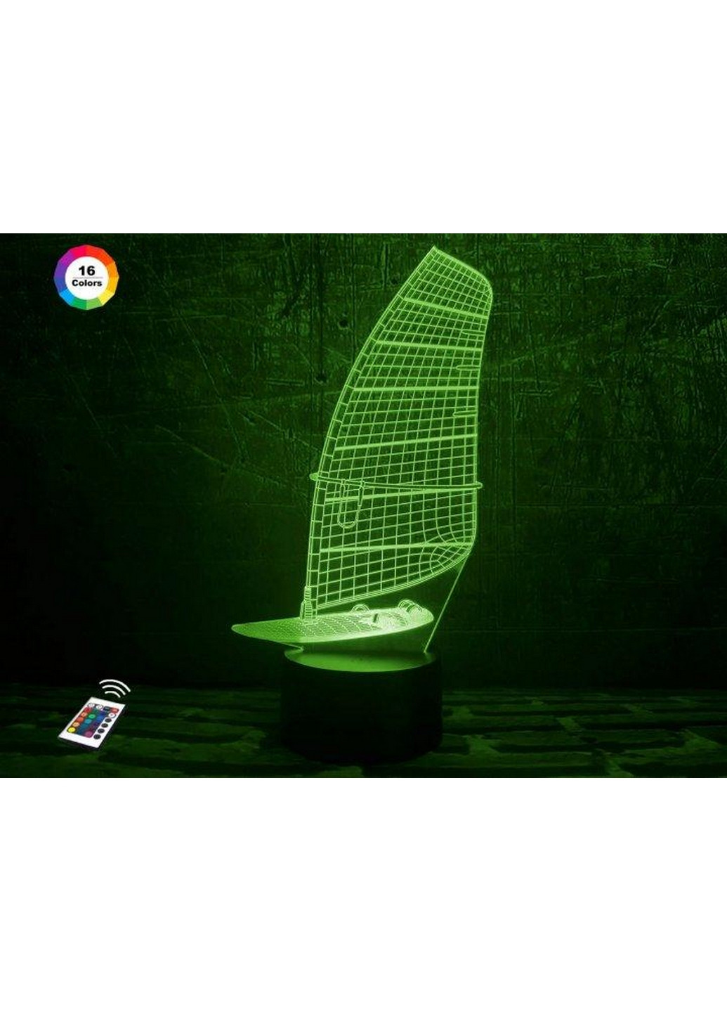 Ночник-светильник 3D "Парусник" 28х13 см 3DTOYSLAMP (266419508)