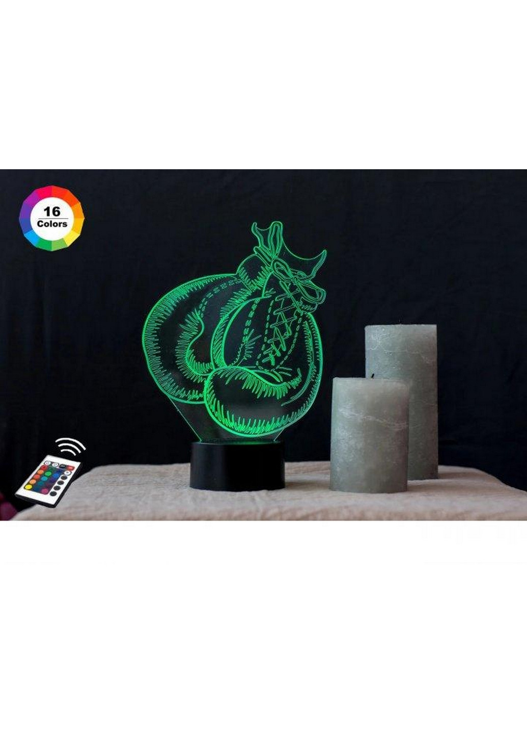 Нічник-світильник 3D "Бокс" 25х17 см 3DTOYSLAMP (266419809)