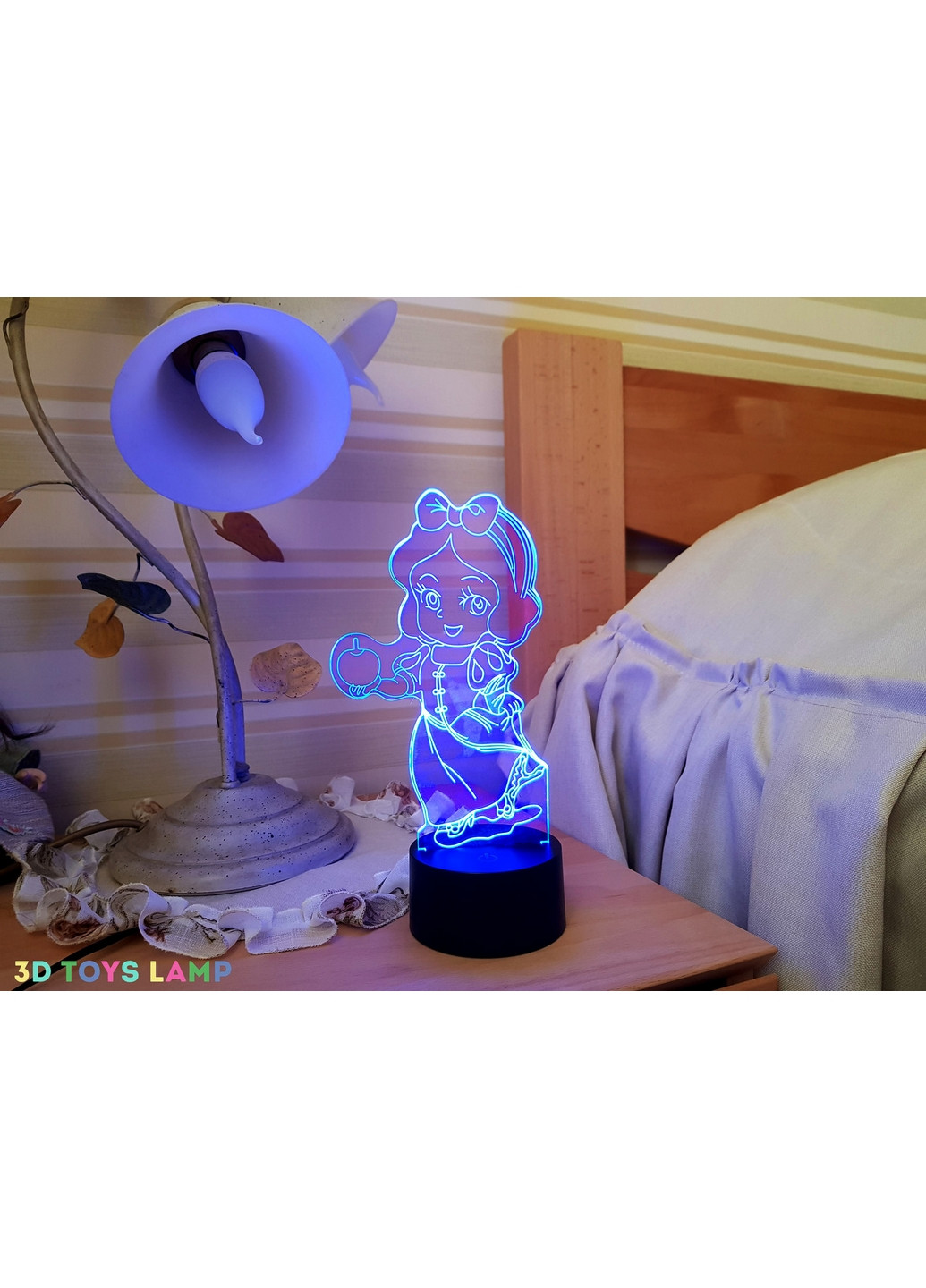 Нічник-світильник 3D "Білосніжка 2" 25х13 см 3DTOYSLAMP (266420081)