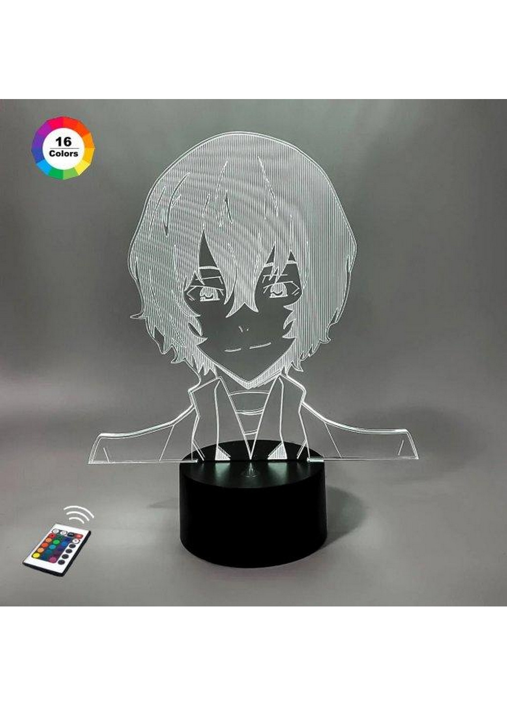 Нічник-світильник 3D "Дазай Осаму" 24х19 см 3DTOYSLAMP (266419338)