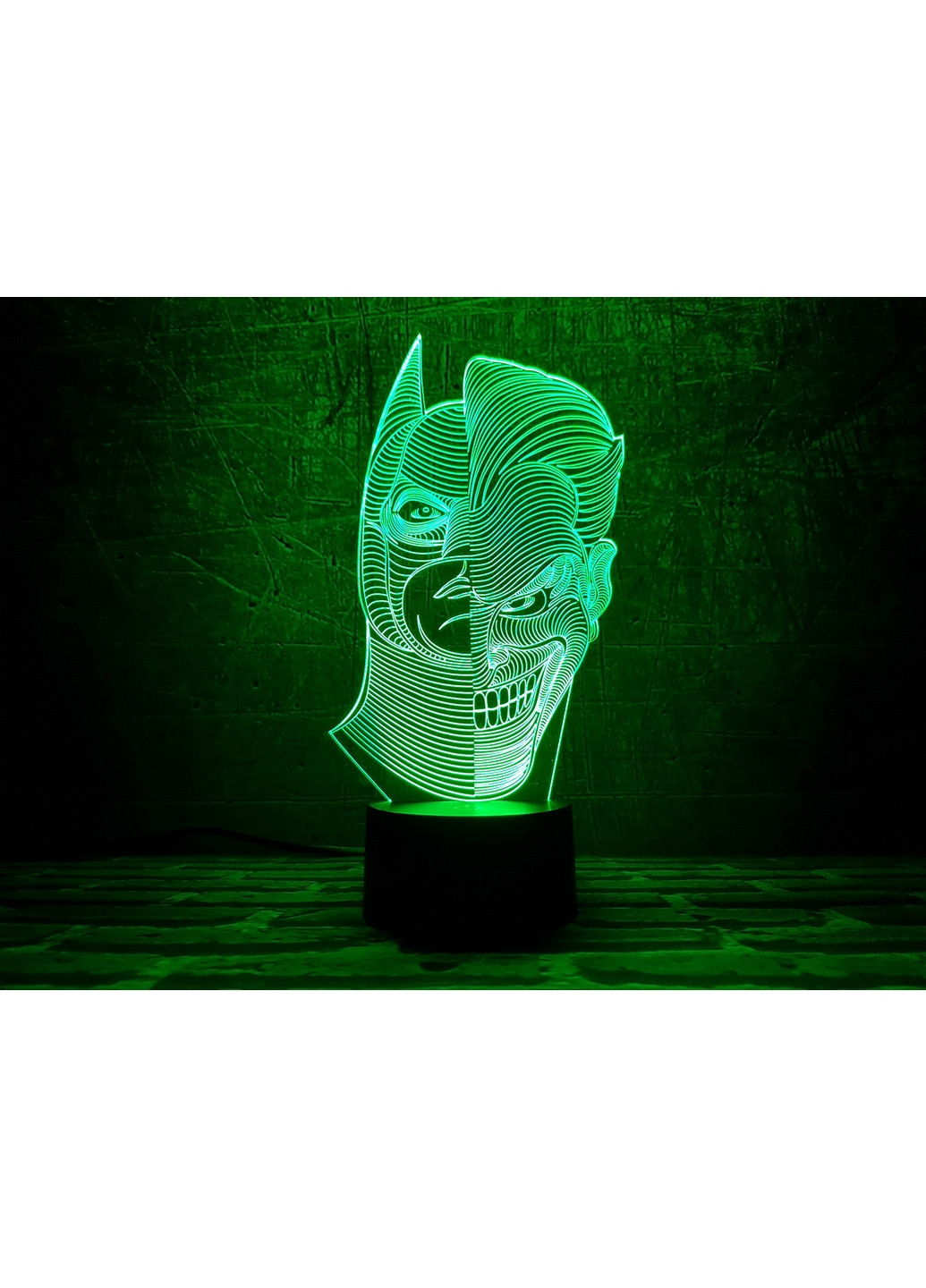 Нічник-світильник 3D "Джокер/Бетмен" 25х13 см 3DTOYSLAMP (266419342)