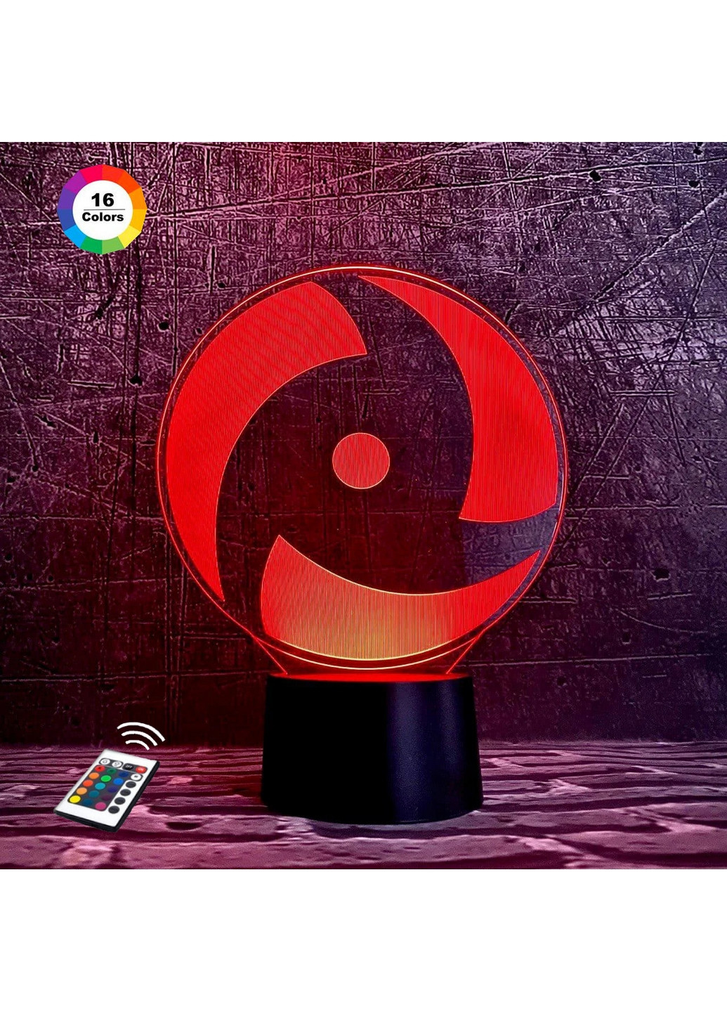 Нічник-світильник 3D "Знак Мангеке" 25х14 см 3DTOYSLAMP (266419668)