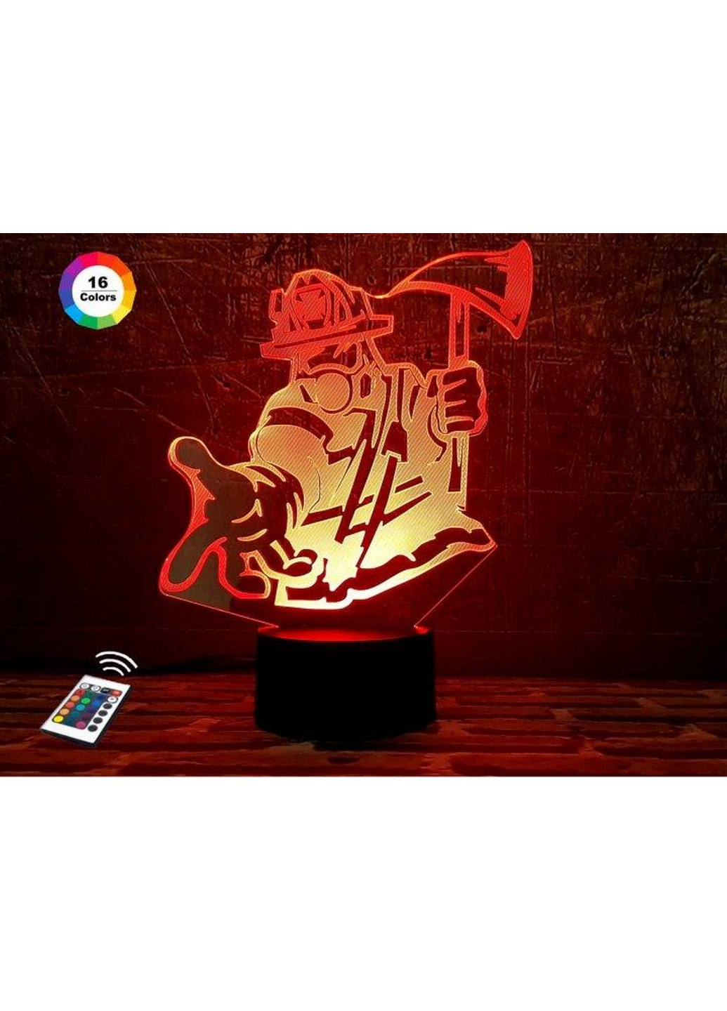 Нічник-світильник 3D "Пожежний" 27х13 см 3DTOYSLAMP (266420395)