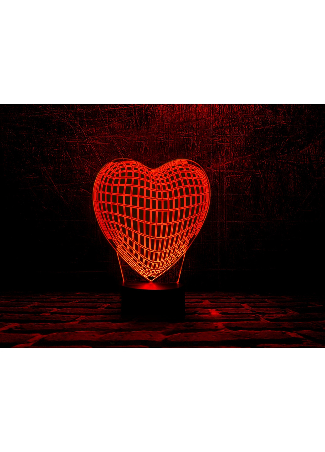 Ночник-светильник 3D "Сердце" 20х15 см 3DTOYSLAMP (266419577)