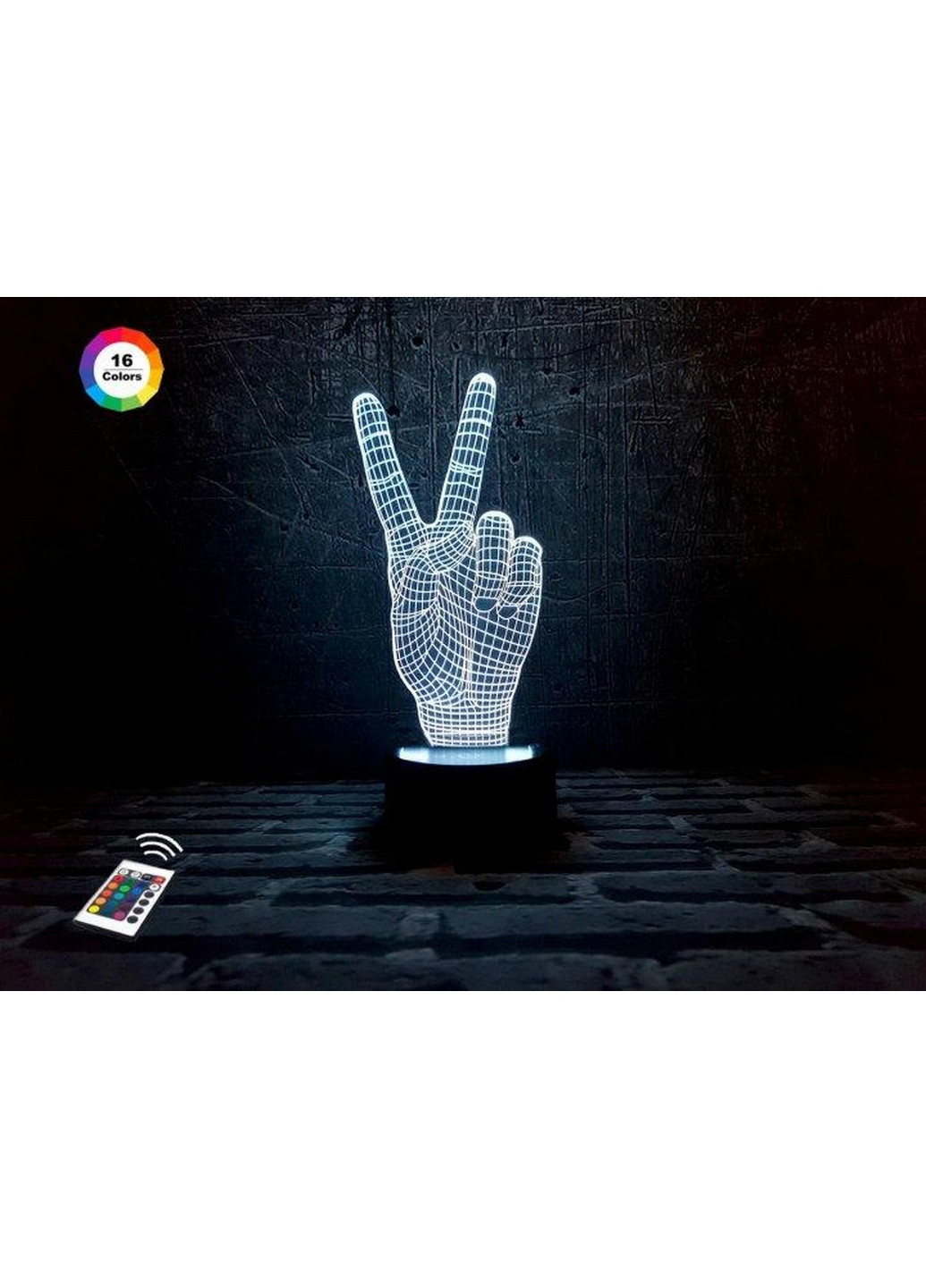 Нічник-світильник 3D "Привіт" 23х8 см 3DTOYSLAMP (266419372)