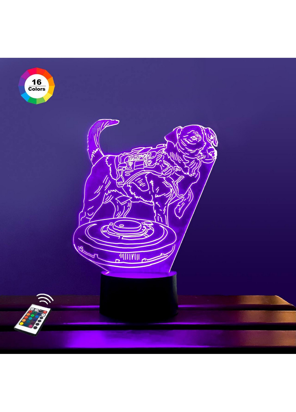 Нічник-світильник 3D "Піс Патрон 2" 20х16 см 3DTOYSLAMP (266420160)